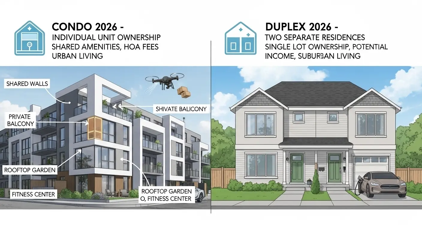 Difference between Condo and Duplex