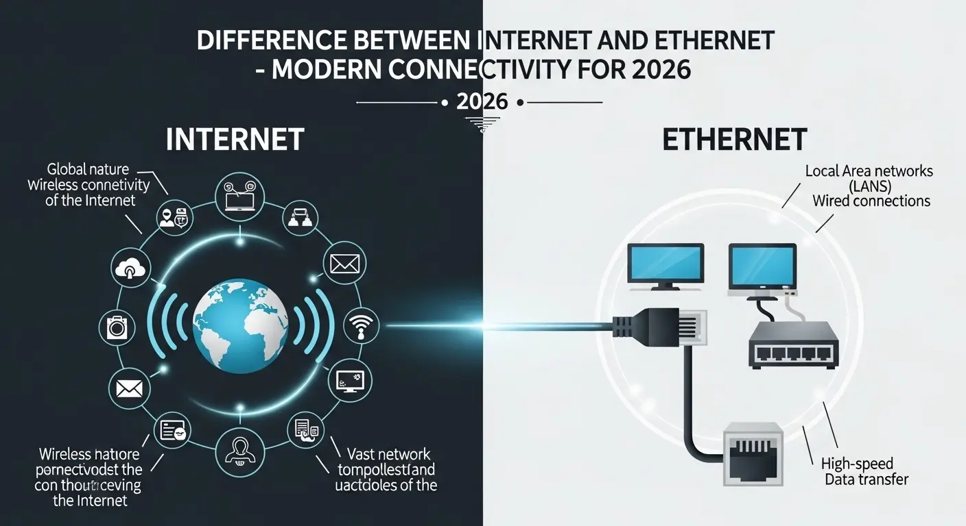 Difference Between Internet and Ethernet