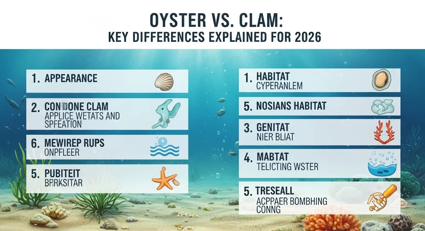 Difference between oyster and clam