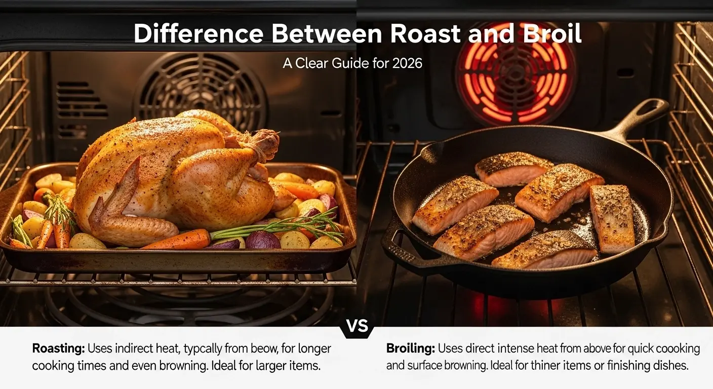 Difference Between Roast and Broil