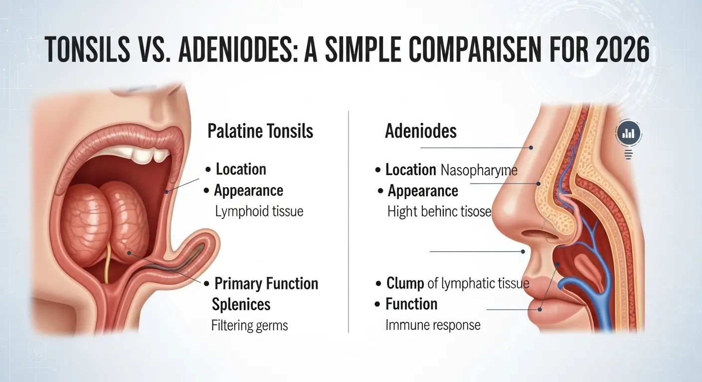 Difference Between Tonsils and Adenoids