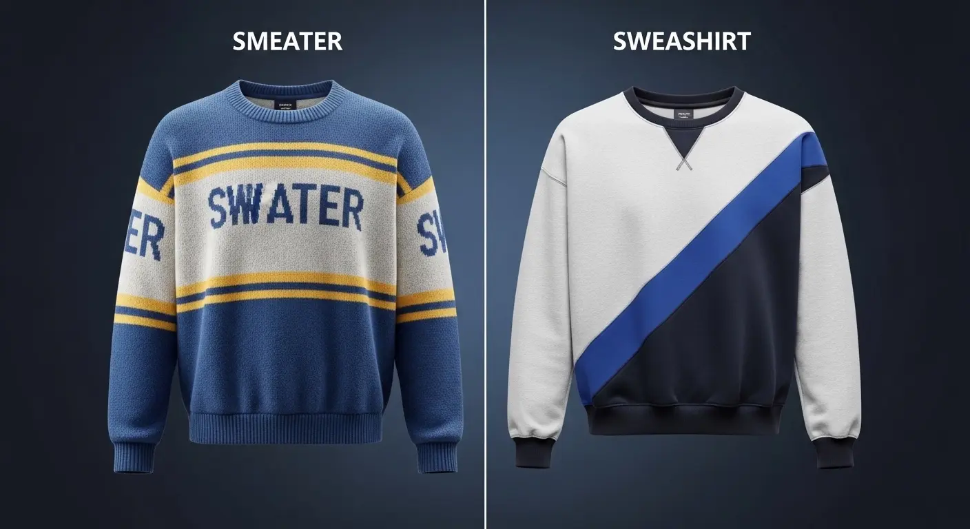 Differences between Sweater and Sweatshirt