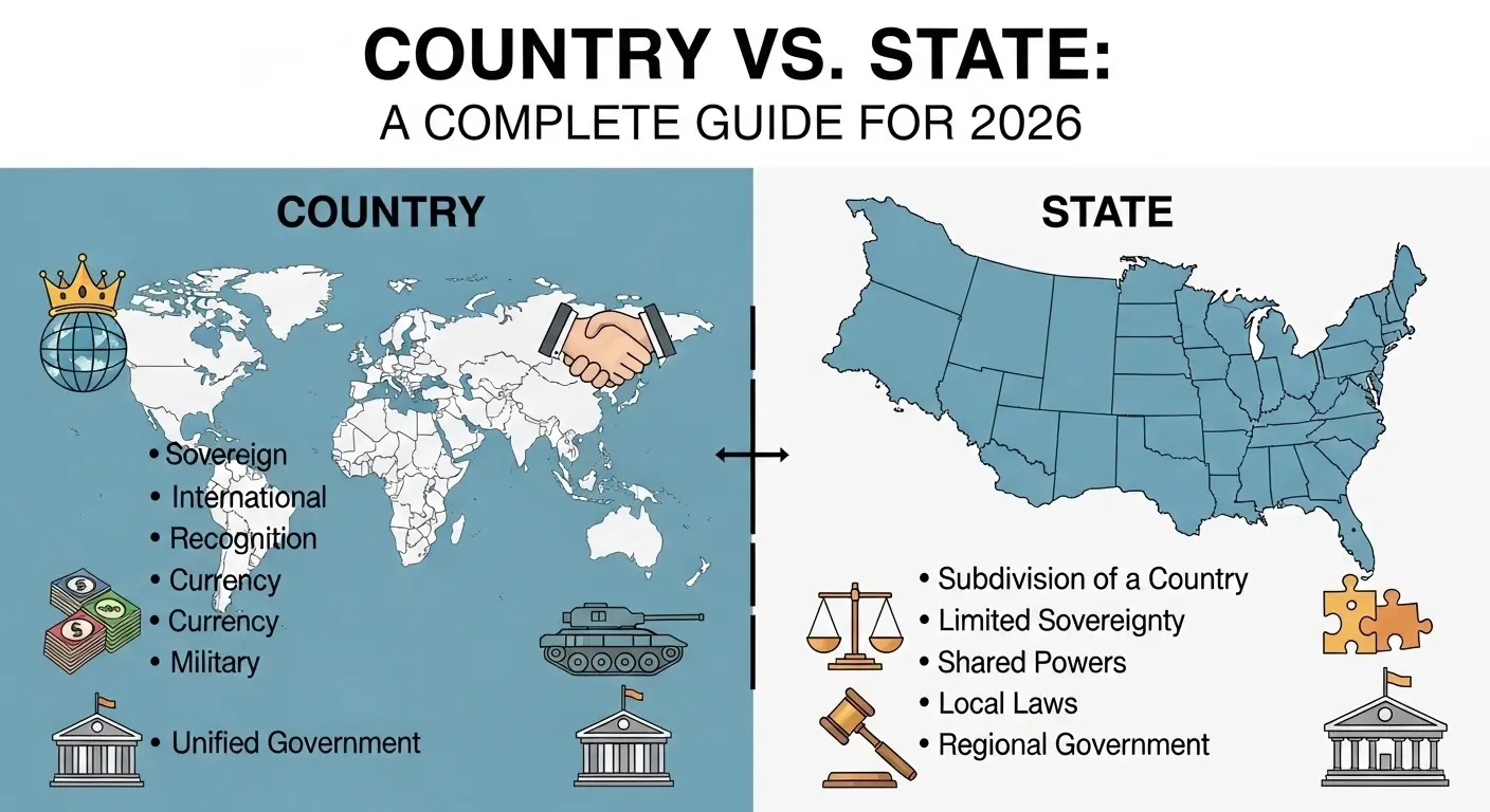 Difference Between Country and State