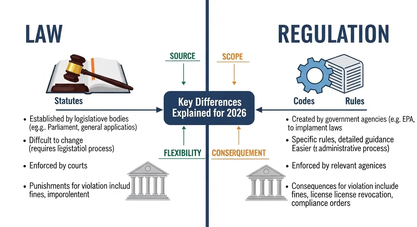 Difference Between Law and Regulation