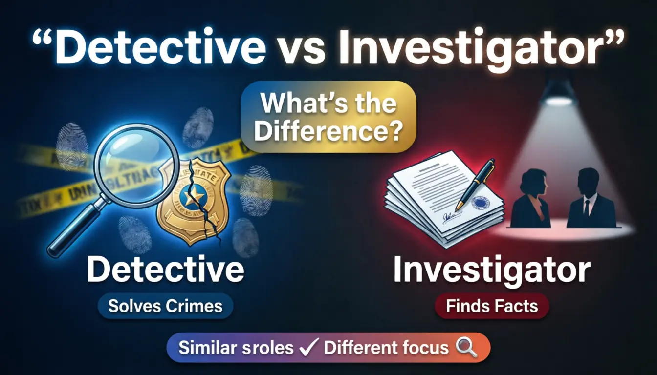 Difference Between Detective and Investigator