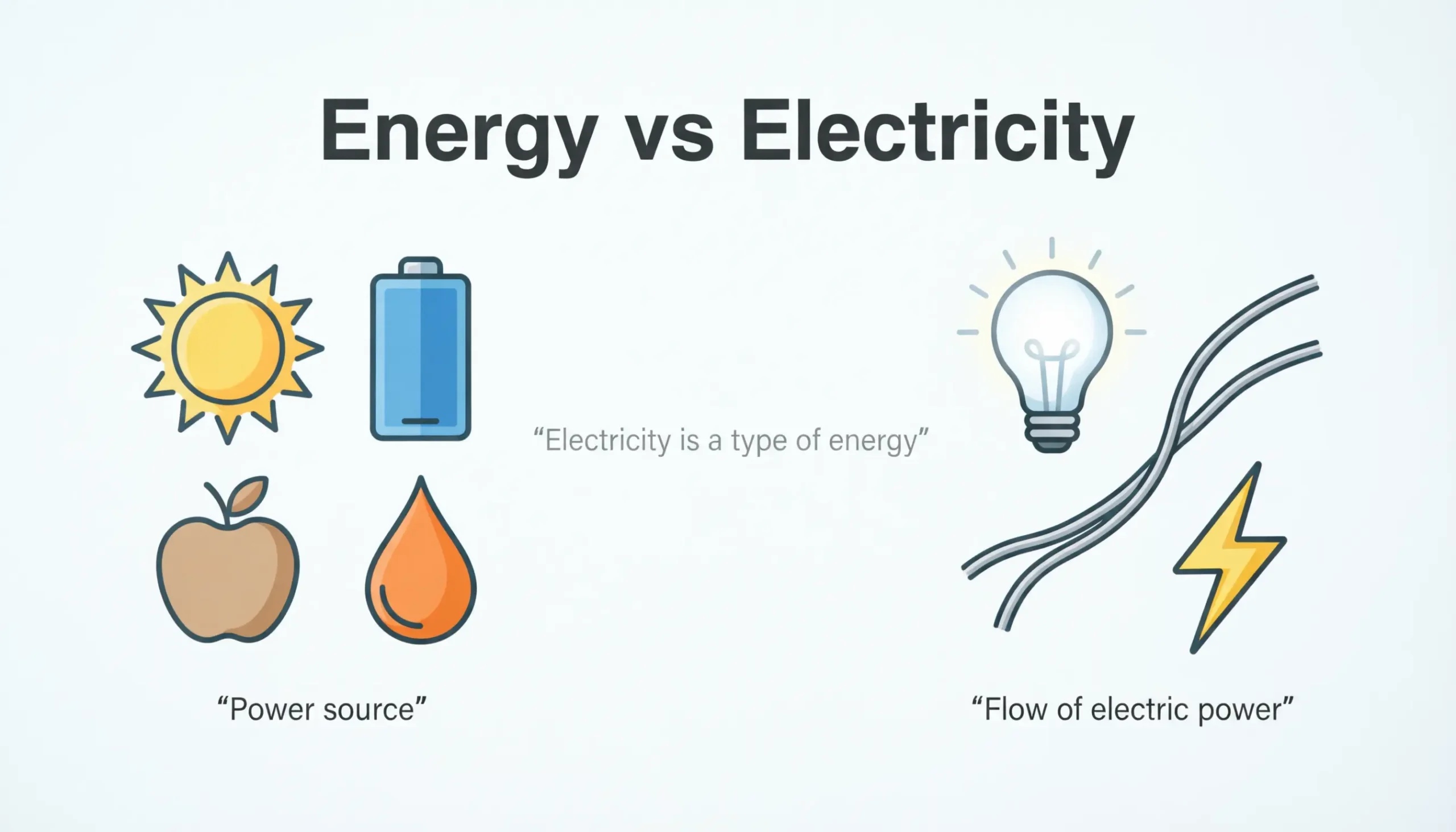 Difference Between Energy and Electricity