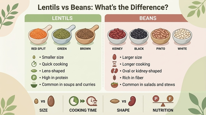 Difference Between Lentils and Beans