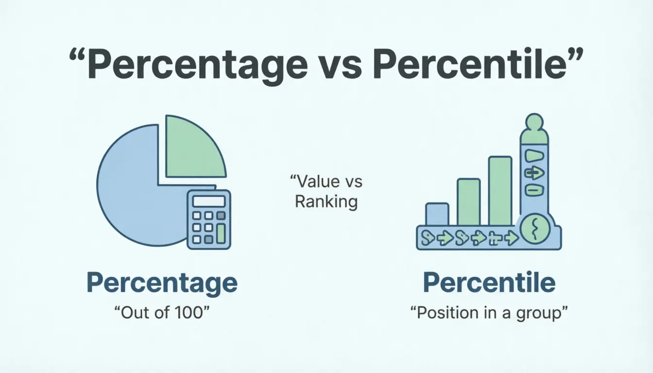 Difference Between Percentage and Percentile